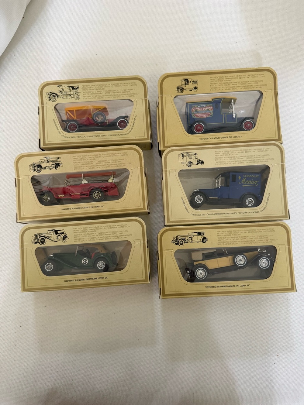 NIB Vintage models of yesteryear matchbox car set of 6